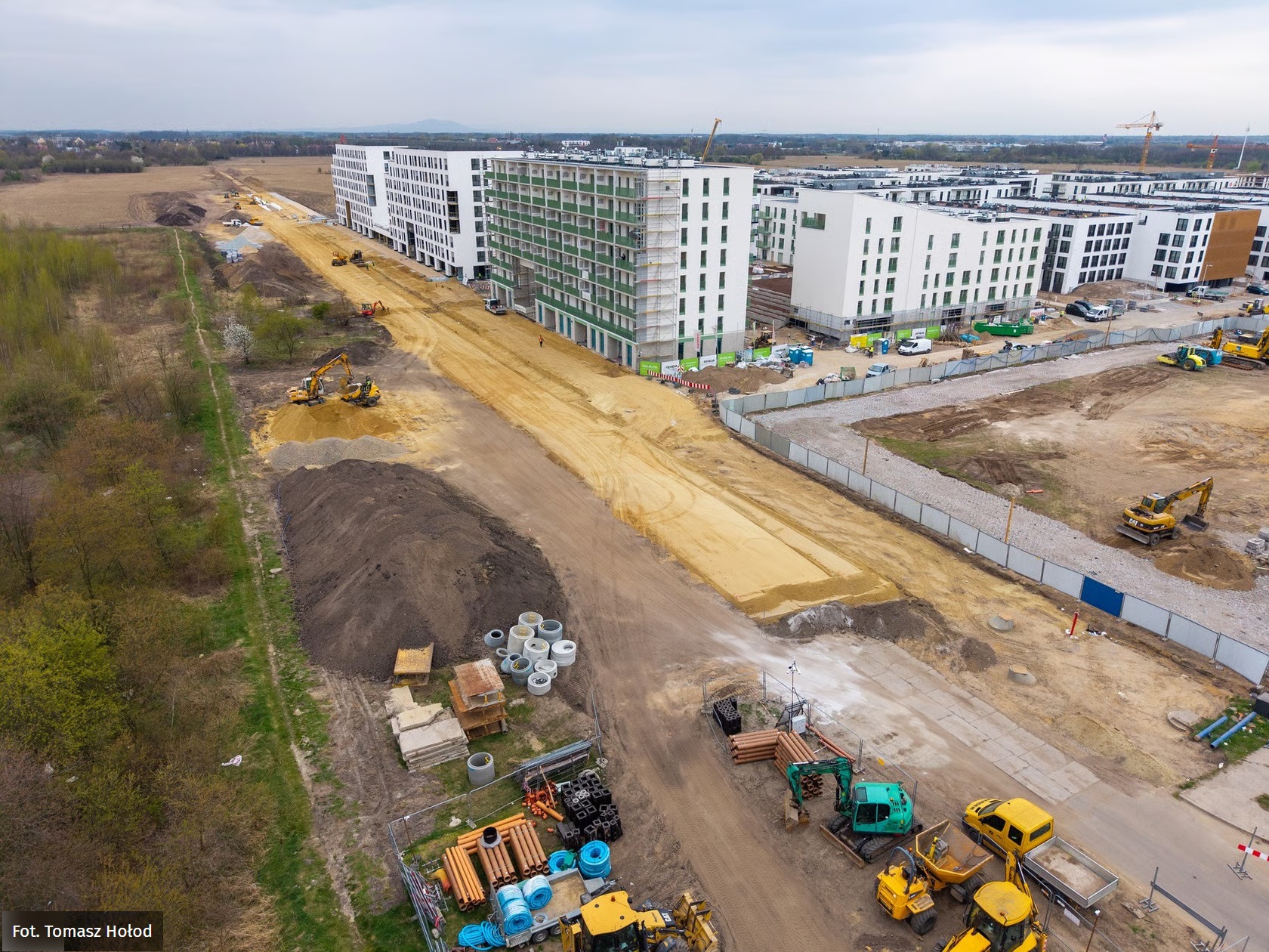 Postępują prace przy Alei Architektów na Nowych Żernikach